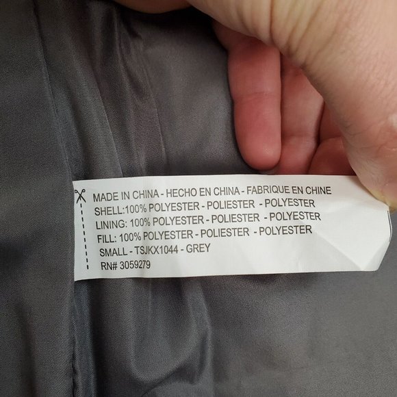 Thread & Supply Womens Vest Small Gray Quilted Full Zip Pockets Gold Outdoors - Picture 7 of 10